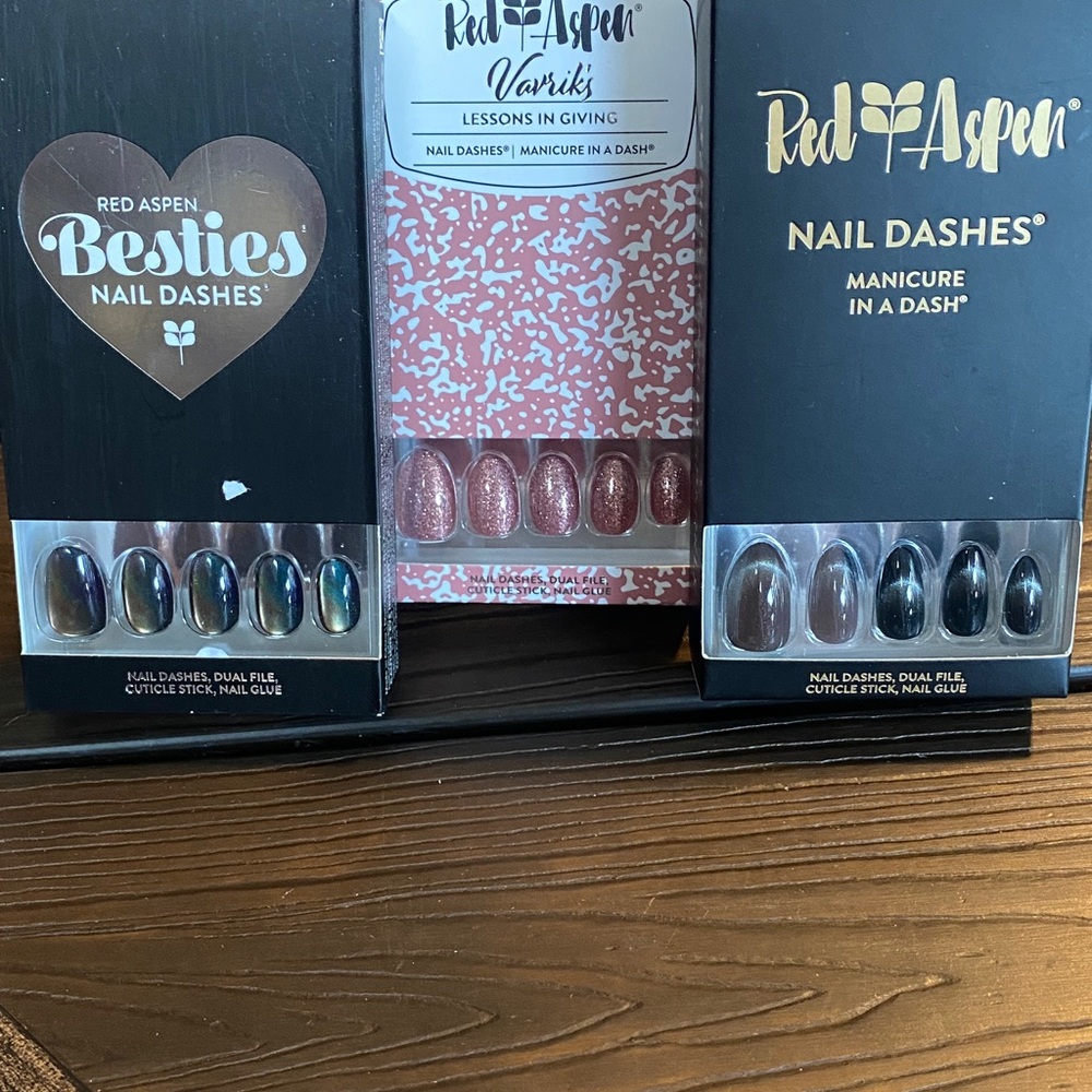 Nail Dashes, 3 sets. Brand new in boxes.